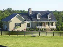 Asphalt roofing shingles are the most commonly used covering on residential properties in the market. English Style Design For Country Houses Metal Roof Houses House Exterior Black Metal Roof