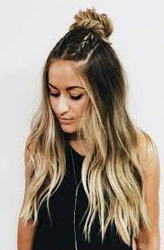 43 Ideas Hair Half Up Half Down Bun Curly Braids For Long Hair Easy Hairstyles Curly Hair Styles Naturally