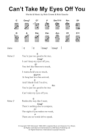 At long last love has arrived and i thank god i'm alive you're just to good to be true can't take my eyes off of you. Can T Take My Eyes Off Of You By Frankie Valli The Four Seasons Ukulele Guitar Instructor