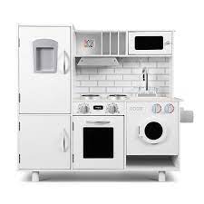 It helps children develop social skills by. Baby Vivo Wooden Play Kitchen For Children Bruno In White Ma Trading Eu Cheap Prices For Baby Child Office Diy Garden Sports More