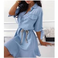 Maybe you would like to learn more about one of these? Women S A Line Dress Short Mini Dress Light Blue Long Sleeve Solid Color Summer Casual 2021 S M L Xl 8705800 2021 43 99