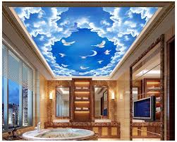 Pasalnya plafon unik datang dengan berbagai. Custom Any Size 3d Stereo Blue Sky White Clouds Ceiling Murals Wallpaper Living Room Wall Papers Home Decor Modern Wall Painting Buy At The Price Of 8 89 In Aliexpress Com Imall Com
