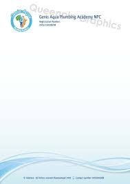 Letterhead Designed For A Plumbing Academy Contact Us To Have Your Own Letterhead Designed For Only 14 Letterhead Design Designer Graphics Latar Belakang