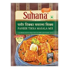 Buy SUHANA PANEER TIKKA MASALA MIX 50G POUCH at INR 40 online from SM  Supermall Masalas : 8901662024538