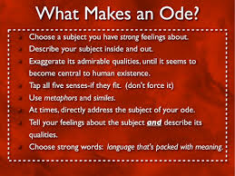 Examples Of Ode Poems