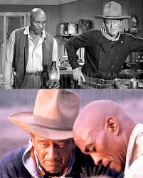🔥 When John Wayne challenged the entire hotel for discriminating against  Woody Strode Early 1960s. After a long day of filming, John Wayne and his  crew arrived at a hotel. Everyone was