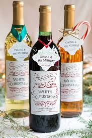White Christmas Holiday Wine Labels Label Wording Ideas Holiday Wine Label Personalized Wine Bottle Labels Wedding Holiday Wine