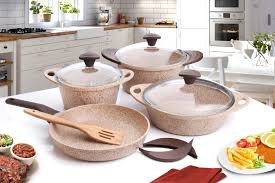 Emsan aragon 17 parça paslanmaz çelik çeyiz seti. Falez 7 Parca Creamy Doacast Dokum Tencere Seti Urunler Tava Para