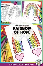 Drawing A Rainbow Of Hope Rainbow Drawing Easy Art Lessons Rainbow Art