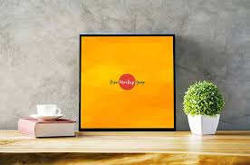 Free Yellow Photo Frame Mockup 2020 Justmockup