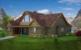 Mountain House With Open Floor Plan By