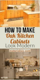 How To Make Oak Kitchen Cabinets Look Modern Materialsix Com In 2020 Kitchen Cabinets Oak Kitchen Kitchen Cabinet Styles