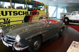 At The Mercedes Museum In Stuttgart A 1958 120 Sl Popular With Many Celebrities Stuttgart Mercedes Mercedes Benz