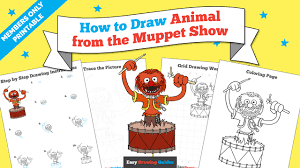 How to draw animal from the muppets step by step. How To Draw Animal From The Muppet Show Really Easy Drawing Tutorial