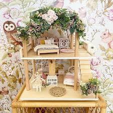 Jen On Instagram A Beautiful And Whimsical Little Kmart Treehouse Done Up With Our Pieces And Gingersays Florals In L Tree House Kids Playing Whimsical