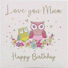 Amazon.com : Female Birthday Card Mum - 138 mm sq inches - Zizi Cards :  Office Products