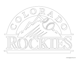 The colorado rockies are an american professional baseball team based in denver, colorado. Colorado Rockies Logo Coloring Pages Baseball Coloring Pages Coloring Pages For Kids And Adults