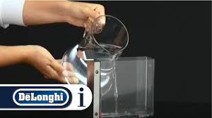 How To Activate The Water Filter And Fill The Water Tank On Your De Longhi Ec 860 Youtube