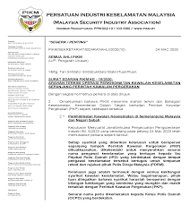 Surat Edaran Pikm Ke 10 2020 Arahan Terkini Operasi Perkhidmatan Kawalan Keselamatan Sepanjang Perintah Kawalan Pergerakan Pikm My