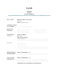 Curriculum vitae blank form pdf. Resume Format Blank Free Resume Templates