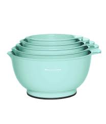 The cheapest offer starts at £60. Kitchenaid Ice Blue 5 Piece Mixing Bowl Set Dillard S