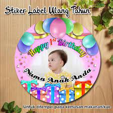 Jika kita sudah berkeluarga maka hal yang wajib kita. Jual Stiker Label Custom Ulang Tahun Anak Di Lapak Tazkia Sticker Bukalapak