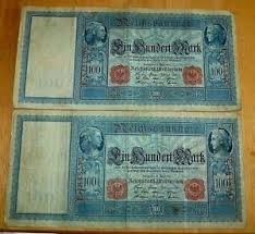 Produkt jetzt als erster bewerten. 2 St 100 Deutsche Reichsmark Mark Schein 21 April 1910 Lot Reichsmarkscheine Wk1 Ebay
