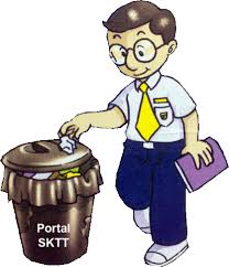 If your friend is correct, ask him to go inside the tong sampah, then do his throwing. Buang Sampah