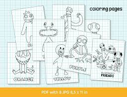 Coloriages Rainbow friends Coloring Pages Home print Еasy - Etsy Canada