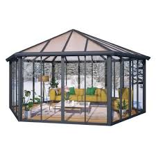 Palram Martinique 4300 14 Ft X 10 Ft Aluminum Frame Rectangle Gazebo 702564 The Home Depot Garden Gazebo Patio Gazebo Pergola Patio