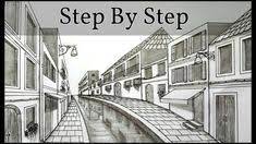 how to draw in one point perspective venice scene step by step how to draw in one point one point perspective one point perspective room perspective drawing