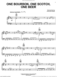 Destroyers One Bourbon One Scotch One Beer Sheet Music For Voice Piano Or Guitar