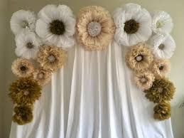 Each petal is cut and. Paper Flower Wall Beautiful Decor For Bridal Or Baby Showers Etsy Paper Flower Wall Paper Flower Backdrop Paper Flowers