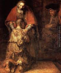 He was fontaineing a bit to much. The Return Of The Prodigal Son Detail 1 C 1669 Painting By Rembrandt Reproduction 1st Art Gallery