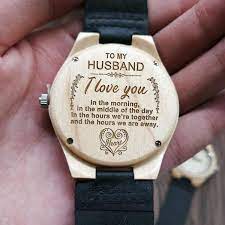 Engraved Wooden Watch To My Husband I Love You 4 Free Shipping From 2 Items Soulwarriors Wooden Watch Engraved Wooden Watch Watch Engraving