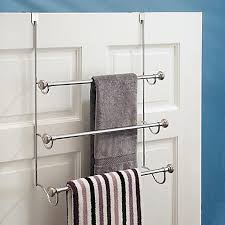 Idesign York 3 Tier Over The Door Towel Rack In Brushed Stainless Steel Towel Rack Shower Doors Bathroom Organization