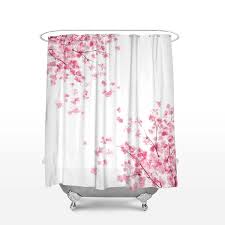 Bathroom accessories issue 45 — autumn in above: Fabric Shower Curtain Japanese Cherry Sakura Flowers Blossoms Home Decor Bathroom Accessories Waterproof Polyester Bath Curtains Shower Curtains Aliexpress