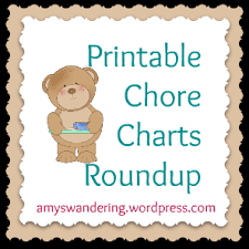 free printable chore charts amys wandering