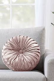 Better Homes Gardens Velvet Round Decorative Pillow 15 5 Blush Walmart Com Round Decorative Pillows Pillows Throw Pillows