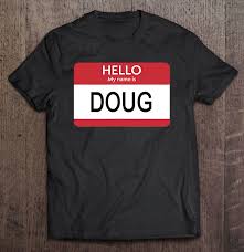 My name is blank custom nametag red (pack of 6/20) classic round sticker. Hello My Name Is Doug Name Tag