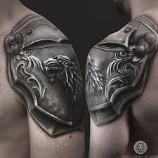 House Of Stark Shoulder Armour Shoulder Armor Tattoo Body Armor Tattoo Mens Shoulder Tattoo