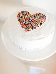 How To Decorate A Cake With A Sprinkled Heart Simple Birthday Cake Sprinkle Cake Cupcake Cakes
