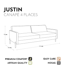 Canape Fixe Justin Sia Home Veepee Com 699 High Tech Easy Care Comfort