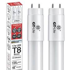 Gt Lite 48 Daylight 32 Watt T8 Fluorescent Replacement Linear Led Light Bulbs 2 Pack At Menards