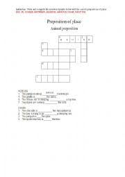 If you are looking for a quick, free, easy online crossword, you've come to the right place! English Exercises Crossword Preposition