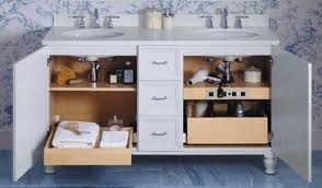 11 of 18 install a floating vanity spanning the space Bathroom Storage Ideas Modern Cabinets With Sliding Shelves And Drawers
