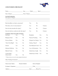 Image result for Concussion Symptom Checklist