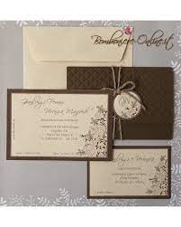Vistaprint è qui per te! Partecipazione Matrimonio Elegante Color Cioccolato 96594 C2m