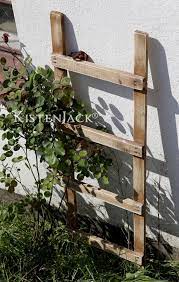 leiter holz deko garten rankhilfe braun landhaus gartendekoration rankhilfe landhaus dekoration