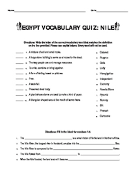 Alexander the great, isn't called great for no reason, as many know, he accomplished a lot in his short lifetime. Ancient Egypt Vocabulary Quiz Worksheets Teaching Resources Tpt
